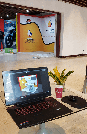 Diseño de stands y visualización 3D de Zonum